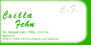 csilla fehn business card
